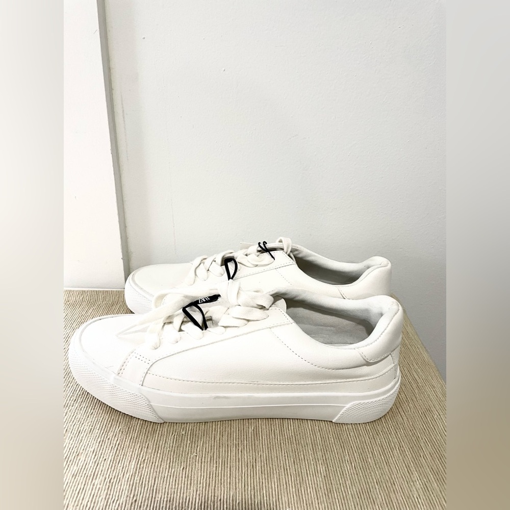 NWT Zara all white platform sneakers sz 38